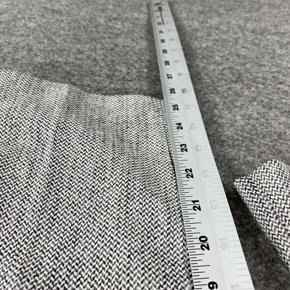 New H&M Pants Women 14 Gray Mid Rise Pleated Pockets Skinny Casual Chino Comfort - Picture 7 of 11